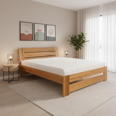 Schlafzimmer Holzbett Echtes Holz Bett Betten Hotel 140x200 Stil Massive Möbel