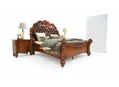 Bett Polster Design Luxus Doppel Hotel Betten Schlaf Zimmer Deko Leder