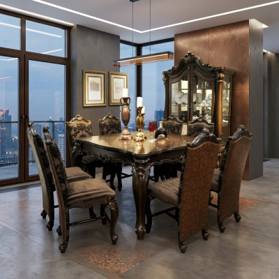 Esstisch Tisch Gruppe Esszimmer Tische Wohnzimmer Garnitur Holz Design