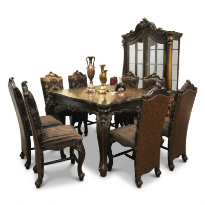 Klassischer Tisch Esstisch Holz Esszimmer Garnitur 8x Stuhl Set Stühle