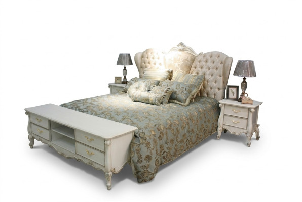 Chesterfield Bett Gepolsterte Betten Schlafzimmer Ehebett Betten 180x200cm neu