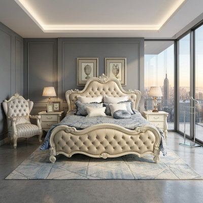 Design Bett Doppel Luxus Schlaf Zimmer Betten Leder Hotel 180x200cm