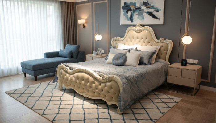 Design Bett Doppel Luxus Schlaf Zimmer Deko Betten Leder Hotel 180x200cm