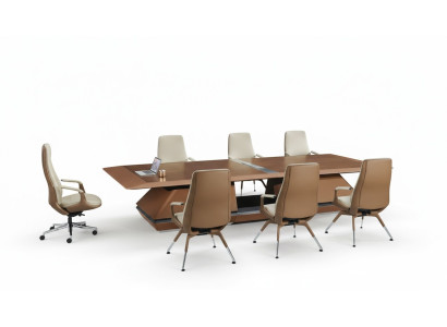 Konferenz Tisch Zimmer Meeting + 6x Stühle Schulungstische Tische 7tlg.