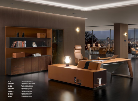 Design Büro Office Kanzlei Tisch Regal Akten Schrank Schreib Deko Tische