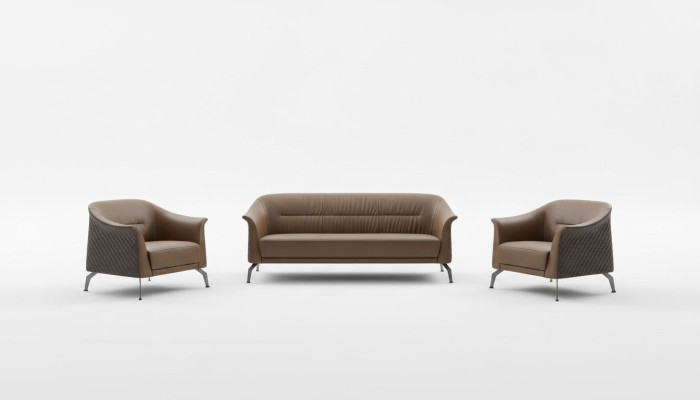 Sofagarnitur Set Design Sofa Polster Couchen Leder Couch Modern Neu 311