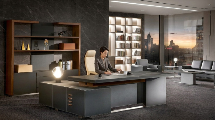 Büro Arbeit Zimmer Set Sessel Deko Tisch Komplett Möbel 3tlg Einrichtung
