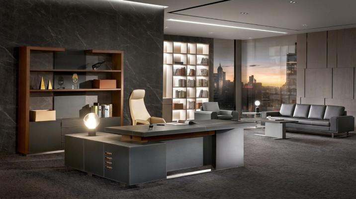 Büro Arbeit Zimmer Set Sessel Deko Tisch Komplett Möbel 3tlg Einrichtung