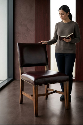 Stuhl 1x Luxus Design Polster Stühle Sitz Büro Designer Esszimmer Holz