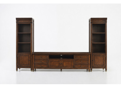 Wohnzimmer Wand Sideboard Design 2x Glasschrank niedrig rtv Sideboard Sideboard 3 Stück Wohnzimmer Wand Set