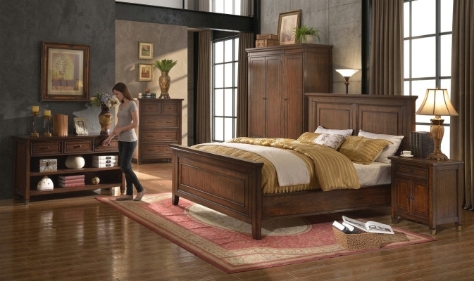 Bett + 2x Nachttisch 3 tlg. Schlafzimmer Set Designer Luxus Schlafzimmer Sets