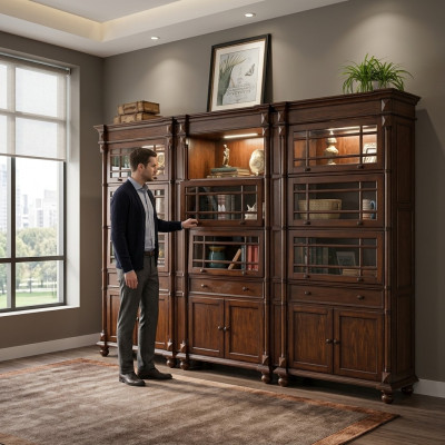 Set mit 3 Vitrinen Vitrine Schrank Vitrinen Wohnzimmer Schau Schränke Designer
