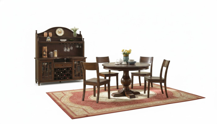 Esszimmer Komplett Garnitur Tisch Anrichte 4x Stuhl Set 7tlg. Esstisch Holz neu
