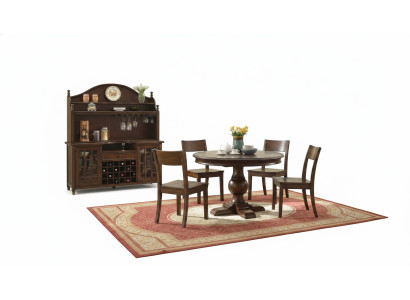 Esszimmer Komplett Garnitur Tisch Anrichte 4x Stuhl Set 7tlg. Esstisch Holz neu