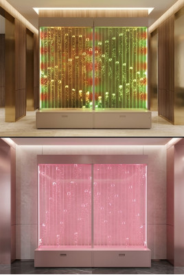 Moderne Dekorative Trennwand Wasser Wände LED Wasserwand Beleuchtete Wand