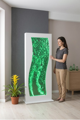 Wassersäule wasserwand Wasserfall Led Trennwand Luxus Design Einrichtung Metall