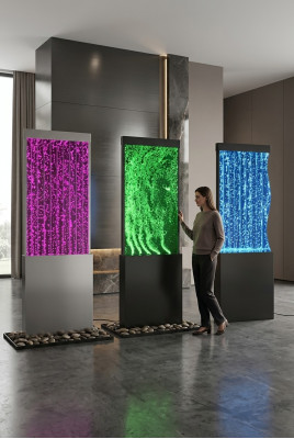 Designer Trennwand Luxus Wände Wassser Säulen Waterwall Trennwände 60x180cm xxl