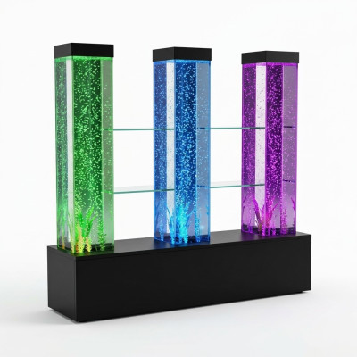 Wasser Wand Wall Säule Trennwand Ragal Vitrine Wasserwände LED