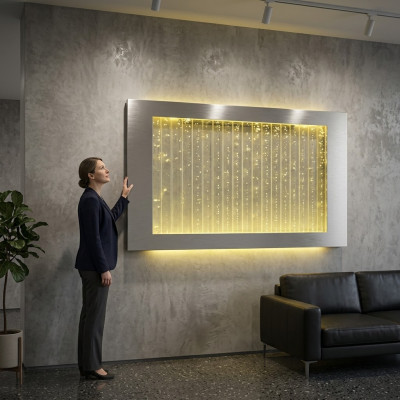 Led Wasswerwand Design Wasser Säulen Wasserfall Bild Wand Auqarium