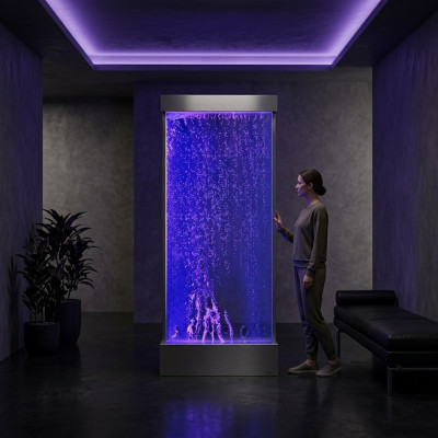 Wassersäule wasserwand Wasserfall Led Luxus Design Einrichtung Metall