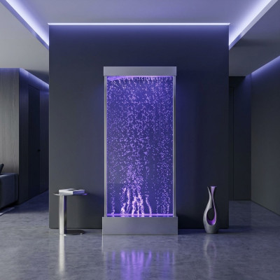 Wassersäule wasserwand Wasserfall Led Luxus Design Einrichtung Metall