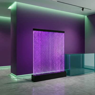 Wandpaneel Trennwand Wasser Wand LED Wasserwand Deko Design Beleuchtet