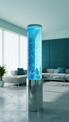 Luxus Säule Wassersäulen Wasser Wand Säulen 220cm Edelstahl