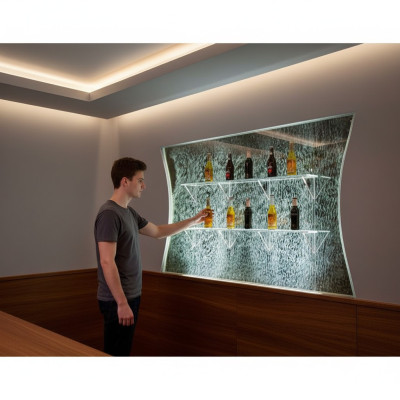 Regale Design Beleuchtet Led Wasser Wand Bar Regal Säule Wassersäulen