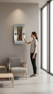 Led Wasserwand Design Wasser Säulen Wasserfall Bild Rahmen 50x80
