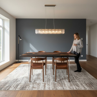 Esstisch Black River Table Echtes Holz Flusstisch 221x91cm Tische
