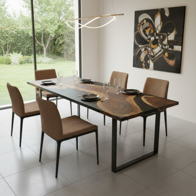 Esstisch Konferenz Besprechnung River Table Echtes Holz Massiv