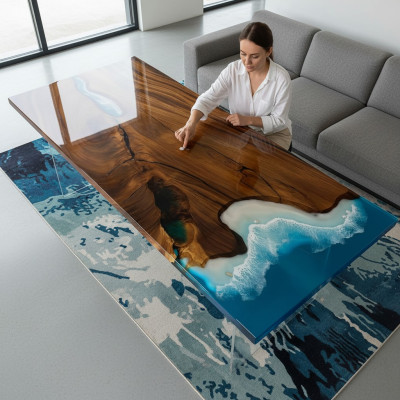 Esstisch River Table Echtes Holz Flusstisch 181x81cm Massive Tische