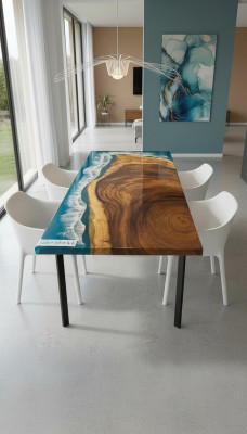 Beistelltisch Couchtisch Epoxy Möbel Designer Tisch Epoxidharz Tische