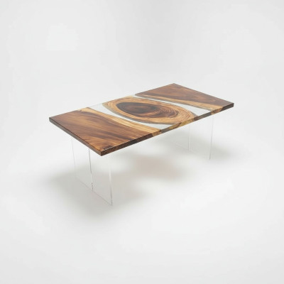 Holz Massive Möbel Esstisch Epoxid Harz Echtes Epoxy Tisch Giessharz