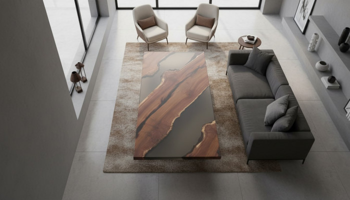 Esstisch River Table Echtes Holz Flusstisch Massiv Deko Epoxidharz Tische