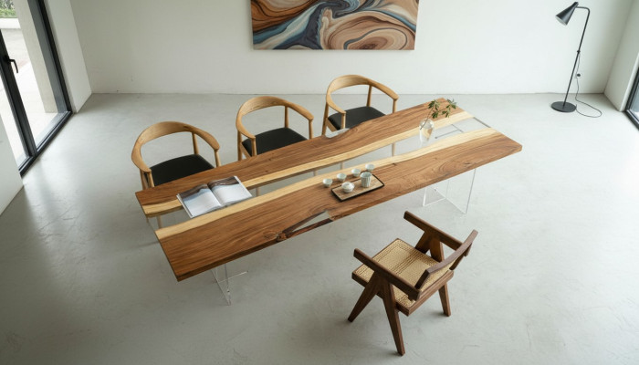 Esstisch River Table Massiv Tische 220x80 Flusstisch Meer Waterfall