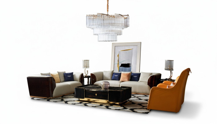 Komplette Sofagarnitur 4tlg. Set Couchtisch sofa Sitzgarnituren Ledercouchen