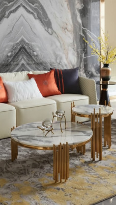 Set 2x Couchtisch Kaffeetisch Beistelltisch Designer Deko Wohnzimmertisch
