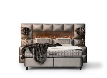 Bett 2x Nachttisch 3 tlg. Schlafzimmer Set Design Modern Luxus Bettgestellt