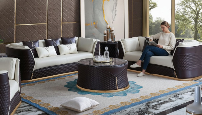Couch Tisch Kaffee Beistell Design Dekorative Modern Rund Wohnzimmer Runde
