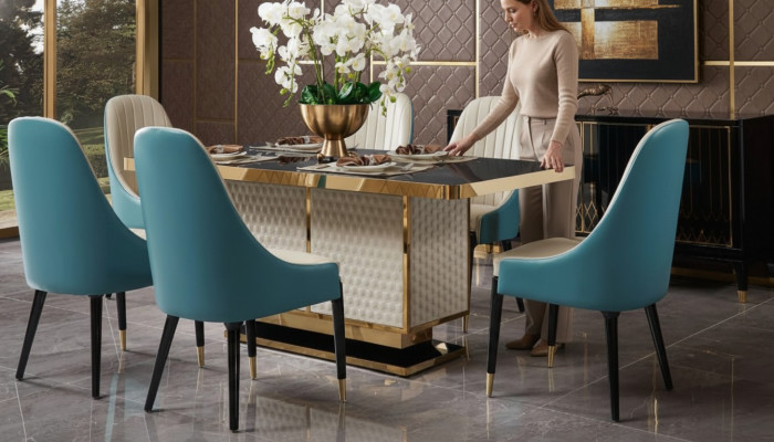 Esstisch 6x Stühle Stuhl Esszimmer Set Essgruppe Moderne Möbel Tisch