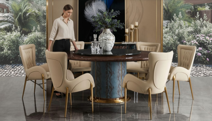 Komplette Esszimmer Garnitur Runder Tisch 4x Lehnstuhl Stühle Essgruppe