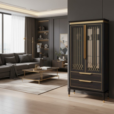 Vitrinen Glas Bar Schrank Haus Schränke Wand Regal Holz Vitrine Möbel Wohnzimmer