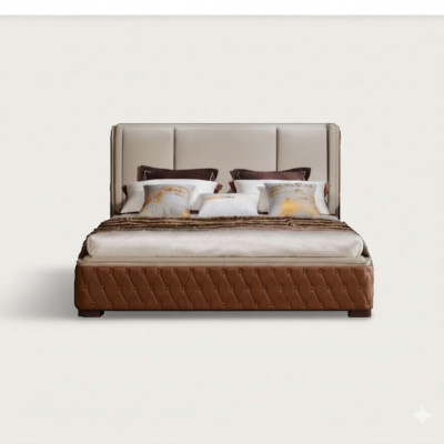 Design Leder Bett Luxus Polster Betten Deko Doppel Modernes Ehe 180x200