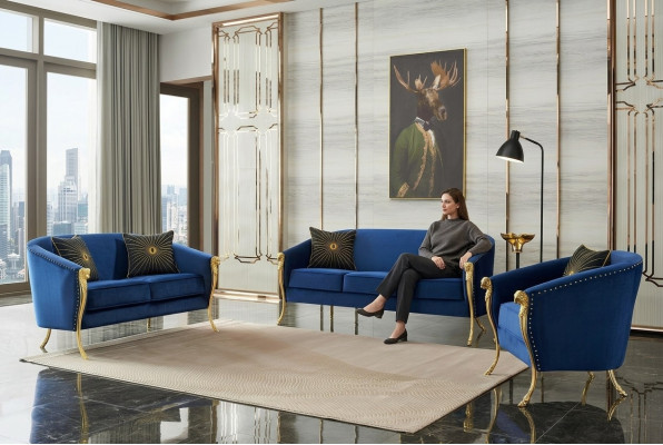 Sofagarnitur 321 Sitzer Set Design Sofas Polster Couchen Textil Relax Moderne