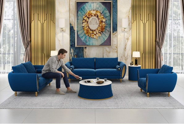 Sofagarnitur 3 2 1 Sitzer Set Design Sofa Polster Couchen Couch Modern Garnitur