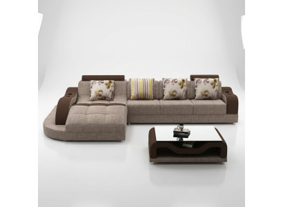Ecksofa L Form Sofa Couch Polster Wohnlandschaft Ecksofa Textil Sofas Stoff neu