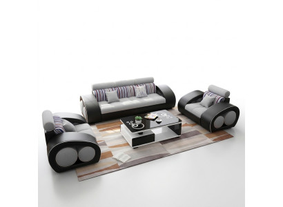 Ledersofa Couch Sofagarnitur Leder 311 Sitzer Garnitur Design Modern Sofa USB