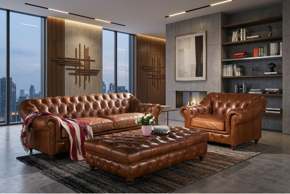 Sofagarnitur 31 Sitzer Chesterfield Garnitur Englische Vintage Sofa Sessel