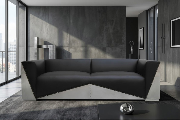 Design Luxus Echtleder Sofa Couch Ledersofa Couchen Polster Möbel Dreisitzer Neu